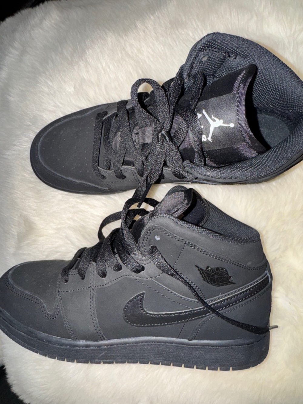 Nike Kids Black High-Top Sneakers